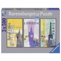 Ravensburger 16329 Набор пазлов 3 в 1 "Путешествие по миру"