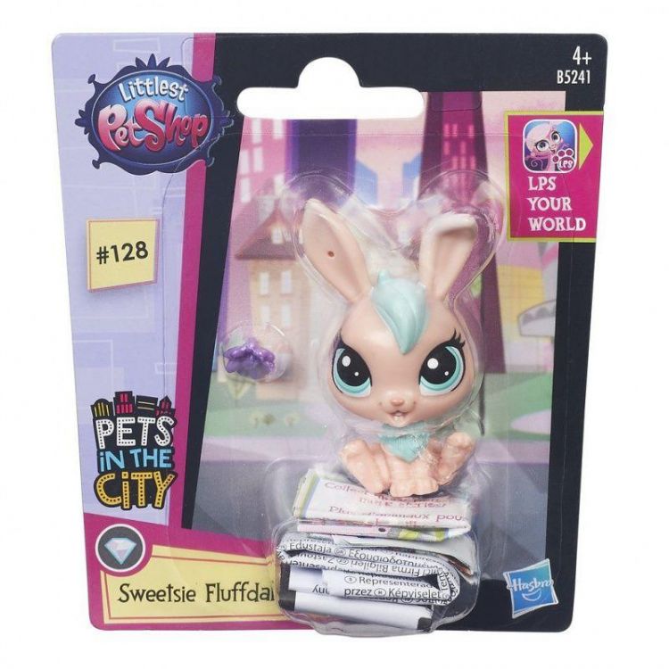Hasbro B5241 Зверюшка LPS Розовый кролик Sweetsie Fluffdale (#128)