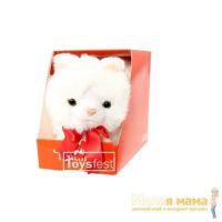 Trudi 51035 Мягкая игрушка Белая кошечка, делюкс, 15 см