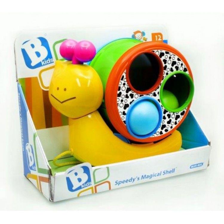 B Kids 004882 Игрушка для малышей «Веселая улитка» на веревочке