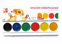 ЛУЧ 19С1246-08 Акварель "Зоо" мини, 6 цветов, без кисти
