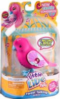 Moose 28238 Интерактивная птичка Little Live Pets, красная с голубыми лапками
