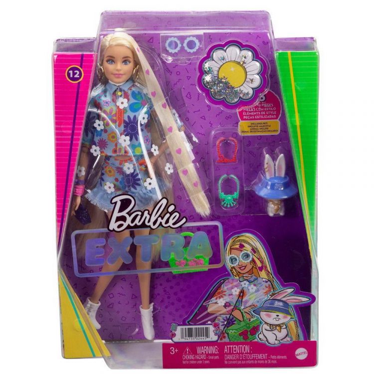 Mattel HDJ45 Кукла Mattel Barbie Экстра в цветочном платье