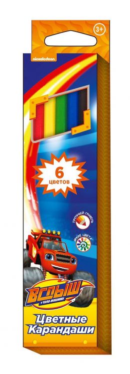РОСМЭН 32314 Карандаши цветные 6 цветов Вспыш