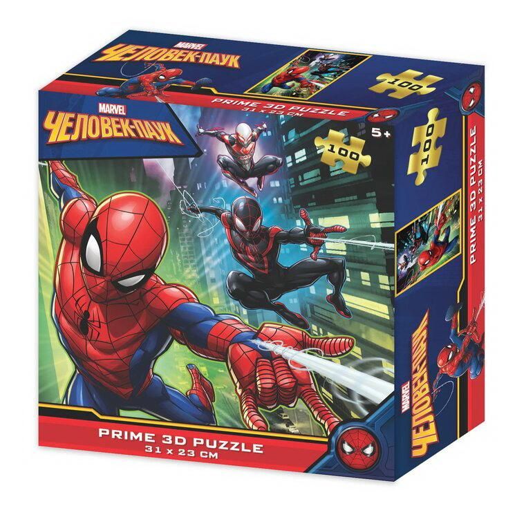 Prime 3D 13829-SBM Пазл Prime 3D Super Человек-паук сюжет 2, 100 элементов