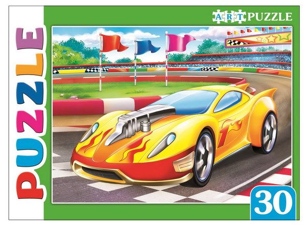 Рыжий кот ПА-4501 Artpuzzle Пазл Скоростная машинка, 30 деталей