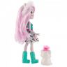 Mattel GJX42 Энчантималс Кукла Снежный Леопард Сибилл с любимой зверушкой, 15 см