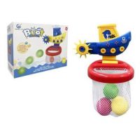 ABtoys (АБтойс) PT-01504 Игрушка для ванной Abtoys Веселое купание. Кораблик с корзиной и 3 мячиками для водного баскетбола