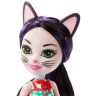 Mattel GJX40 Энчантималс Кукла Сиеста Кэт с любимой зверушкой, 15 см
