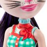 Mattel GJX40 Энчантималс Кукла Сиеста Кэт с любимой зверушкой, 15 см