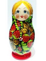 М05160202 Матрешка 5 в 1 большая (Ягодки, Эскиз 02, Земляничка)