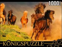 Konigspuzzle КБК1000-6456 Пазлы Табун лошадей, 1000 элементов