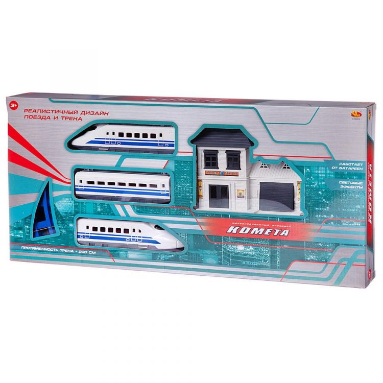 ABtoys (АБтойс) C-00412 Железная дорога ABtoys КОМЕТА Железнодорожный экспресс", 200 см, эл/мех, 42 предмета, в коробке ABtoys (АБтойс) C-00412 Железная дорога ABtoys КОМЕТА Железнодорожный экспресс", 200 см, эл/мех, 42 предмета, в коробке