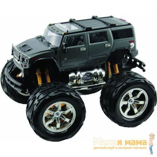 KidzTech 89023 Радиоуправляемый автомобиль Hummer H2 с большими колесами, 1:26, серый