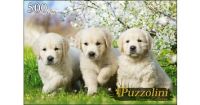 Puzzolini 7664 Пазл Щенки ретривера, 500 элементов