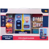 ABtoys (АБтойс) PT-01551 Игрушечная техника ABtoys Помогаю Маме Холодильник синий с продуктами на батарейках