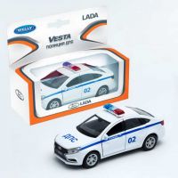 Welly 43727PB Машинка металлическая 1:34-39 LADA VESTA полиция ДПС