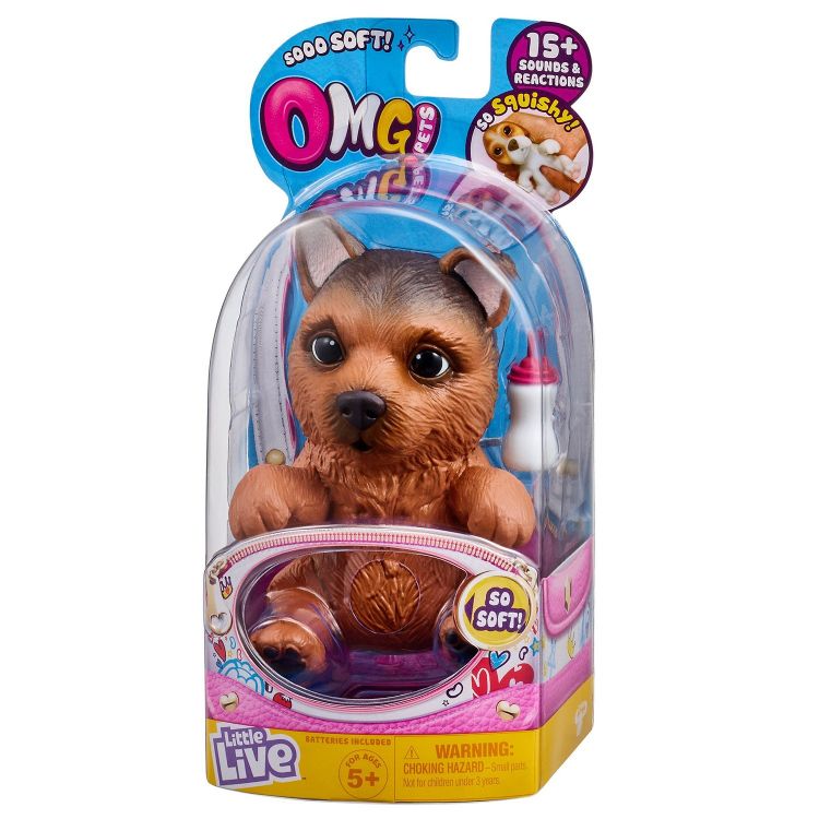 Moose 28916 OMG Pets! Интерактивная игрушка сквиши-щенок немецкая овчарка