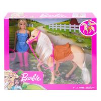 Mattel FXH13 Barbie Игровой набор Кукла Барби Наездница с лошадкой