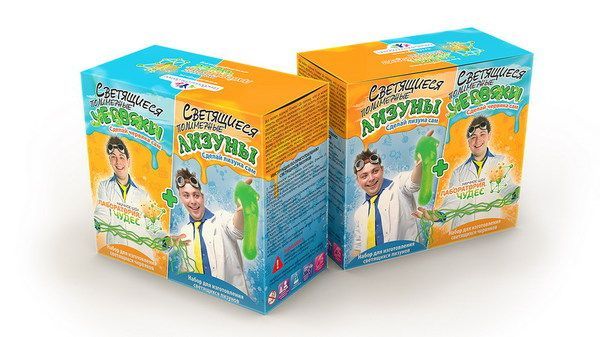 ПК Висма 828пл Набор Сделай своими руками Светящиеся лизуны и червяки (2 в 1)