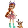Mattel GTM26 Энчантималс Кукла Газель Габриэла с любимой зверушкой, 15 см
