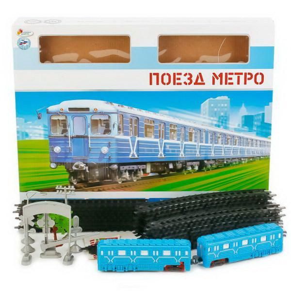 Играем вместе B806137-R11 Железная дорога Поезд метро, свет+звук, 695 см,с аксессуарами