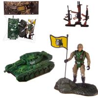 ABtoys (АБтойс) PT-01442 Игровой набор Abtoys Боевая сила Танк, фигурка солдата, акссесуары, в пакете