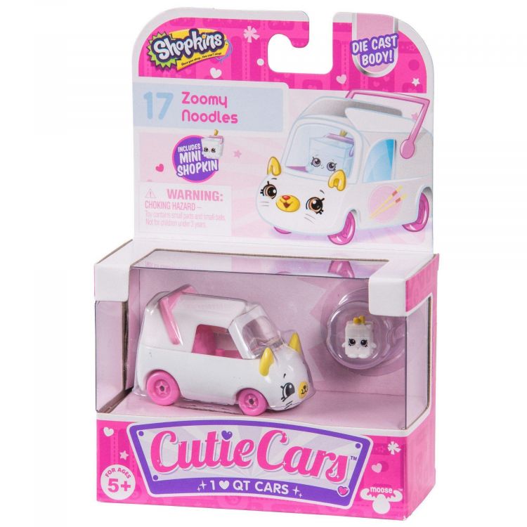 Moose 56590 Машинка Cutie Car S1 с фигуркой Шопкинс Zoomy Noodless