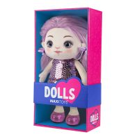 Maxitoys MT-MRT121910-35 Dolls Мягкая кукла Василиса в фиолетовом платье, 35 см