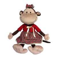 Maxitoys MT-TS0215007 Мягкая игрушка Обезьянка Валька в платье, 20 см