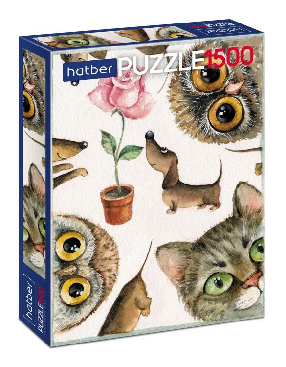 Hatber 1500ПЗ1-23713 Пазл Hatber Premium Милые зверушки 1500 элементов, А1 Hatber 1500ПЗ1-23713 Пазл Hatber Premium Милые зверушки 1500 элементов, А1