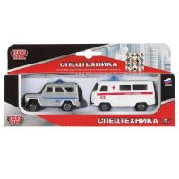 Технопарк SB-15-07-WB(MIX) Набор из 2-х металлических машин спецтехники 7,5 см Технопарк