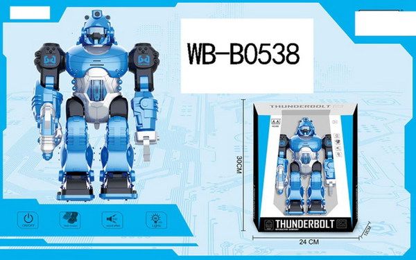 JUNFA 606 Робот "THUNDERBOLT" (цвет синий), со световыми и звуковыми эффектами , 24х12х30 см