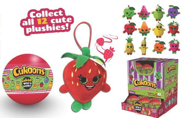 TigerHead Toys Limited SP0005 Мягкая игрушка Фрукты Cukoons S1 в пластмассовых шарах, 7 см