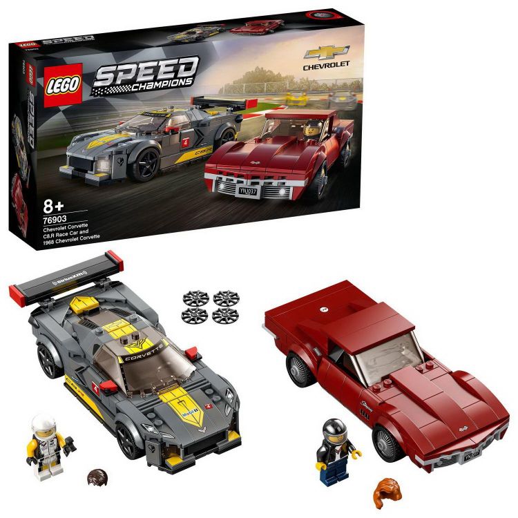 LEGO (Лего) 76903-L Конструктор LEGO Speed ChampionsChevrolet Corvette C8.R Race Car and 1968 Chevrolet Corvette