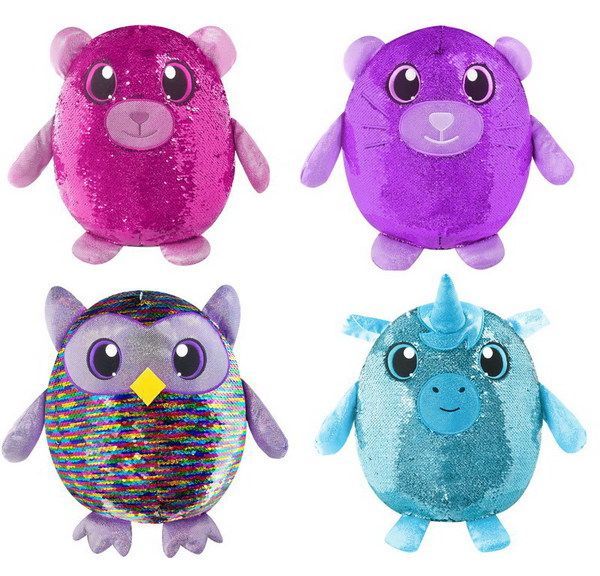 Beverly Hills SMZ01002 Shimmeez Мягкая игрушка Шиммиз Сова в пайетках, 35 см