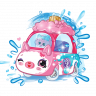 Moose 57133 Машинка Cutie Car S3, меняющая цвет с кисточкой и фигуркой Шопкинс, Puff Rusher