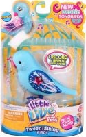 Moose 28239 Интерактивная птичка Little Live Pets, голубая с красным клювом