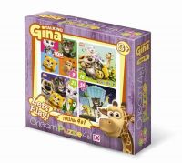 Origami 01049 Набор пазлов 4 в 1 Говорящая Джина 9+16+25+36 элементов