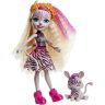 Mattel GTM27 Энчантималс Кукла Зебра Зейди с любимой зверушкой, 15 см