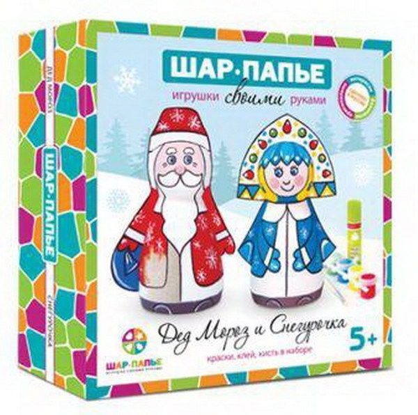 Набор для творчетсва В0160611 Шар- папье  "Дед Мороз и Снегурочка"