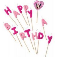 Procos 80531 Свечи-буквы "Минни Маус Happy Birthday"