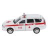 Технопарк PRIORAWAG-12AMB-WH Машинка Lada Priora Скорая помощь, открываются двери, багажник, 12 см