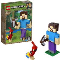 Lego Minecraft 21148 Конструктор Лего Майнкрафт Большие фигурки S1, Стив с попугаем, 159 деталей