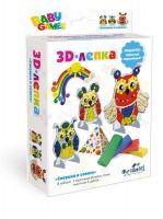 ORIGAMI 03258 Набор Baby Games 3D-лепка "Совушка и совята"(2 фигурки, пластилин 6цветов, стека)