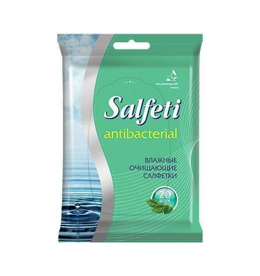 Salfeti Ins-SA-20 Салфетки влажные антибактериальные, 20 шт.