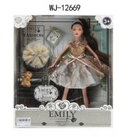 ABtoys (АБтойс) WJ-12669 Кукла ABtoys Emily Вечерняя серия с собачкой и аксессуарами 30см