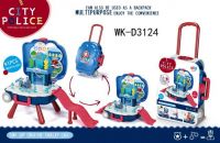 Junfa WK-D3124 Чемоданчик-парковка "Полицейский участок", со световыми и звуковыми эффектами