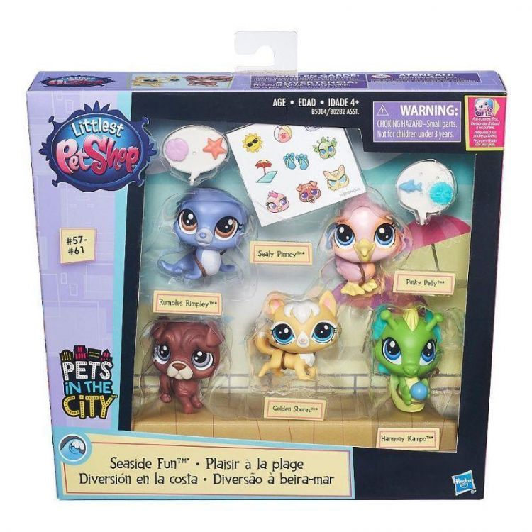 Hasbro B5004 LPS Игровой набор Морское побережье (Seaside Fun), 5 зверюшек