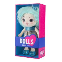 Maxitoys MT-MRT121912-35 Dolls Мягкая кукла Карина в сине-серебряном платье, 35 см